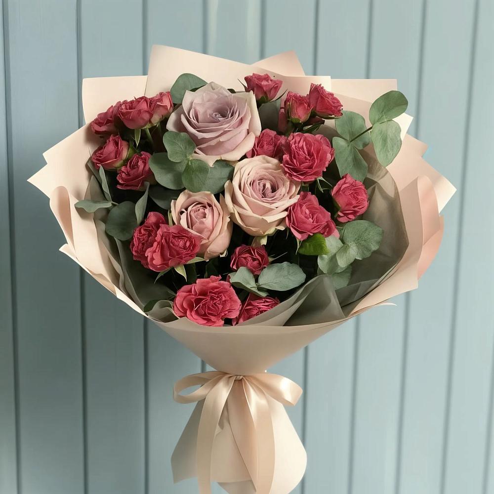 Букет цветов из: Гвоздики и Розы в Исаково