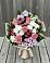 Букет цветов из: Альстромерии, Гвоздики, Розы и Хризантемы в Исаково