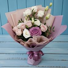Букет цветов из:  Розы и Лизиантусы в Исаково