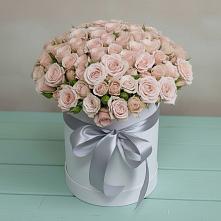 Цветочная композиция из Розы в шляпной коробке #REPLACE_PRED# Исаково