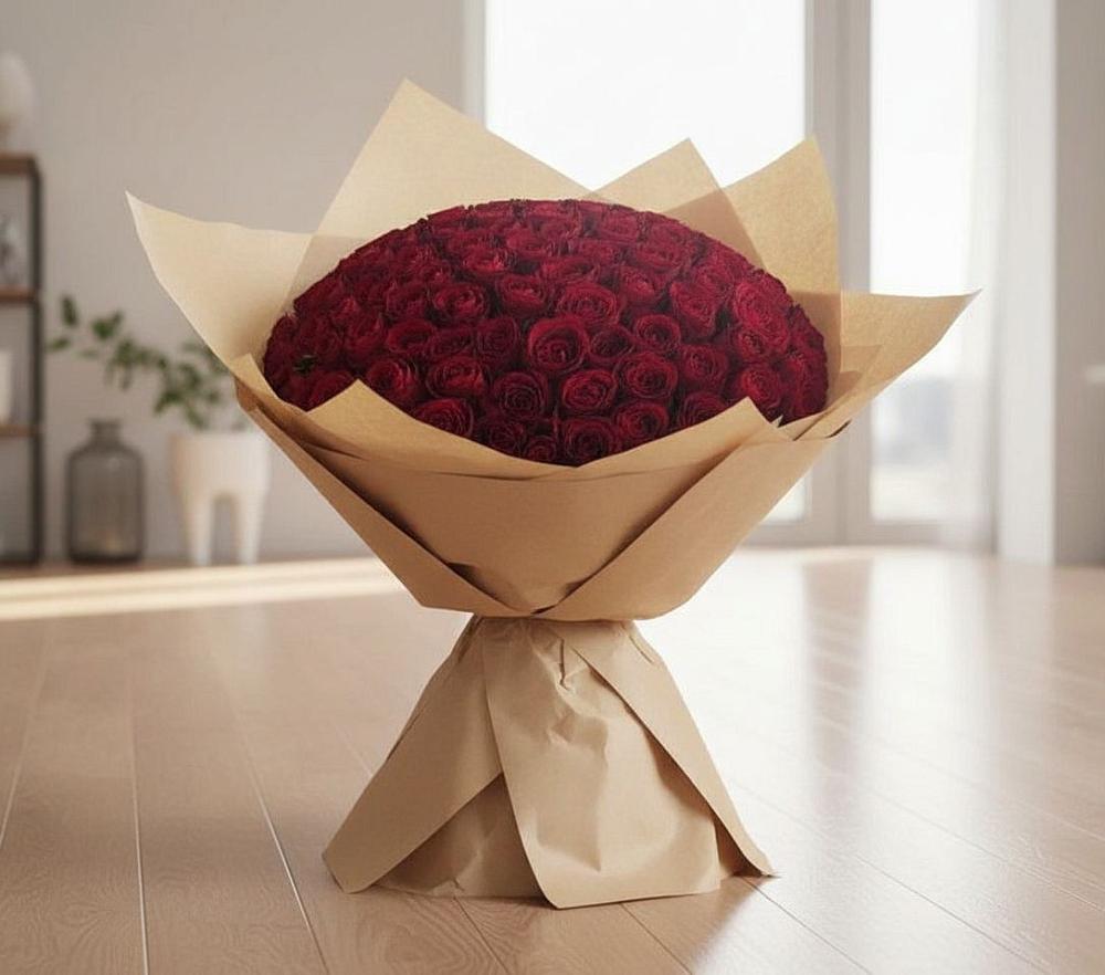 Букет 101 Красная роза в Исаково