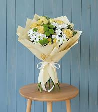 Букет цветов из:  Хризантемы и Розы в Исаково